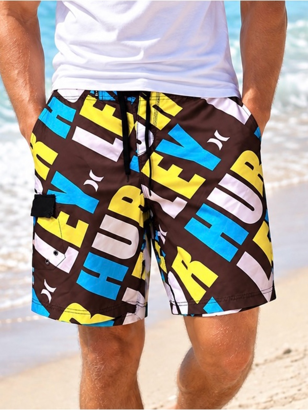 Vintage Hurley Brown Board shorts bathing suit